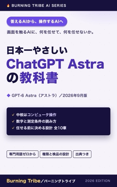 日本一やさしい ChatGPT Astraの教科書 表紙